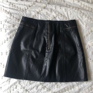 Silence & Noise pleather miniskirt